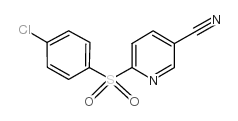 2-(4-氯苯磺酰基)吡啶-5-甲腈结构式