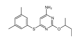 2-butan-2-yloxy-6-(3,5-dimethylphenyl)sulfanylpyrimidin-4-amine Structure