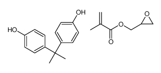 4-[2-(4-hydroxyphenyl)propan-2-yl]phenol,oxiran-2-ylmethyl 2-methylprop-2-enoate结构式