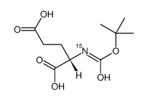 N-(tert-Butoxycarbonyl)-L-glutamic acid-15N Structure