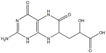 2-Amino-3,4,5,6,7,8-hexahydro-α-hydroxy-4,6-dioxo-7-pteridinepropanoic acid Structure