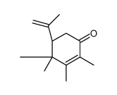 (5S)-2,3,4,4-tetramethyl-5-prop-1-en-2-ylcyclohex-2-en-1-one结构式