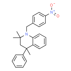 1-{4-nitrobenzyl}-2,2,4-trimethyl-4-phenyl-1,2,3,4-tetrahydroquinoline结构式