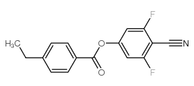 4-乙基苯甲酸-4-氰基-3,5-二氟苯酯结构式