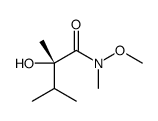 (2S)-2-hydroxy-N-methoxy-N,2,3-trimethylbutanamide结构式