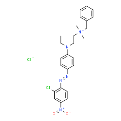benzyl[2-[[4-[(2-chloro-4-nitrophenyl)azo]phenyl]ethylamino]ethyl]dimethylammonium chloride structure