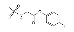 mesyl glycine p-fluorophenyl ester结构式