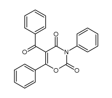 5-benzoyl-3,6-diphenyl-[1,3]oxazine-2,4-dione结构式