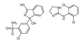 2-chloro-5-(1-hydroxy-3-oxo-2H-isoindol-1-yl)benzenesulfonamide,N-(2,6-dichlorophenyl)-4,5-dihydro-1H-imidazol-2-amine Structure
