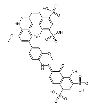 (6E)-4-amino-6-[[4-[4-[(2Z)-2-(8-amino-1-oxo-5,7-disulfonaphthalen-2-ylidene)hydrazinyl]-3-methoxyphenyl]-2-methoxyphenyl]hydrazinylidene]-5-oxonaphthalene-1,3-disulfonic acid Structure