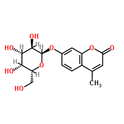 4-甲基伞形酮-Α-D-吡喃半乳糖苷结构式