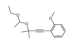 1-(3-(1-ethoxyethoxy)-3-methylbut-1-yn-1-yl)-2-methoxybenzene Structure