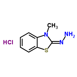 3-甲基-2-苯并噻唑酮腙盐酸盐结构式