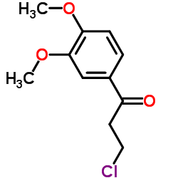 3-氯-1-(3,4-二甲氧基苯基)丙-1-酮结构式