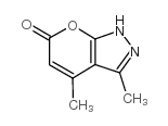 3,4-二甲基-1,6-二氢吡喃并[2,3-C]吡唑-6-酮结构式