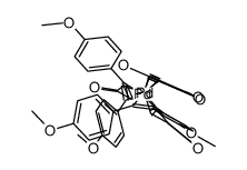 三[Μ-[(1,2-Η:4,5-Η)-(1E,4E)-1,5-双(4-甲氧基苯基)-1,4-戊二烯-3-酮]]二钯结构式