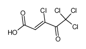 3,5,5,5-tetrachloro-4-oxo-pent-2-enoic acid结构式