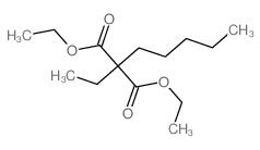 Propanedioic acid,2-ethyl-2-pentyl-, 1,3-diethyl ester Structure