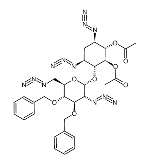 5,6-di-O-acetyl-3',4'-di-O-benzyl-1,3,2',3'-tetraazidoneamine Structure
