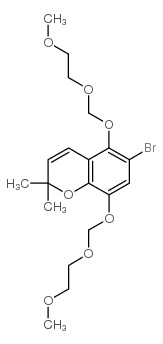 2H-1-苯并吡喃,6-溴-5,8-双[(2-甲氧基乙氧基)甲氧基]-2,2-二甲基-(9CI)结构式