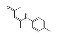 (Z)-4-(p-methylphenylamino)-pent-3-en-2-one结构式