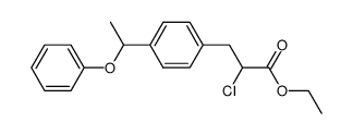 ethyl 2-chloro-3-[4-(1-phenoxyethyl)phenyl]propionate Structure