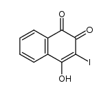 3-iodo-4-hydroxy-1,2-naphthoquinone Structure