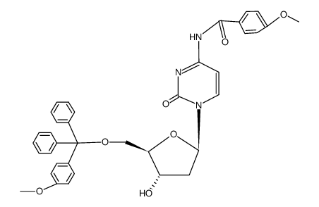 5'-O-(Methoxytrityl)-N4-anisoyldeoxycytidine结构式