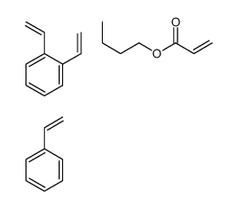 1,2-bis(ethenyl)benzene,butyl prop-2-enoate,styrene结构式