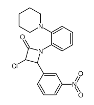 3-Chloro-4-(3-nitro-phenyl)-1-(2-piperidin-1-yl-phenyl)-azetidin-2-one结构式