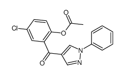 [4-chloro-2-(1-phenylpyrazole-4-carbonyl)phenyl] acetate Structure