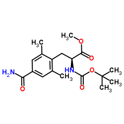 L-Phenylalanine, 4-(aminocarbonyl)-N-[(1,1- dimethylethoxy)carbonyl]-2,6-dimethyl-, methyl ester Structure