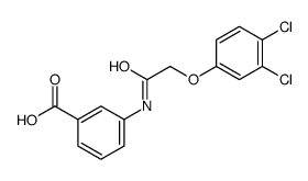 3-[[2-(3,4-二氯苯氧基)乙酰基]氨基]苯甲酸结构式