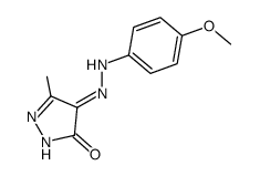 4-[2-(4-methoxyphenyl)hydrazono]-3-methyl-1H-pyrazol-5(4H)-one Structure
