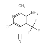 3-Pyridinecarbonitrile,5-amino-2-chloro-6-methyl-4-(trifluoromethyl)-结构式