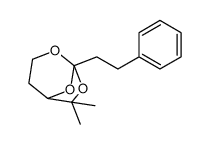 7,7-dimethyl-5-(2-phenylethyl)-4,6,8-trioxabicyclo[3.2.1]octane结构式