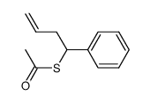 S-(1-phenylbut-3-en-1-yl) ethanethioate Structure
