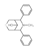 7-methyl-6,8-diphenyl-3-thia-7-azabicyclo[3.3.1]nonan-9-ol structure