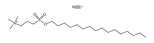 3-((hexadecyloxy)sulfonyl)-N,N,N-trimethylpropan-1-aminium cyanide Structure