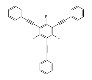 1,3,5-trifluoro-2,4,6-tris(2-phenylethynyl)benzene结构式