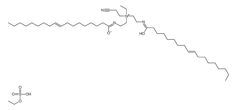 2-cyanoethyl-ethyl-bis[2-[[(E)-octadec-9-enoyl]amino]ethyl]azanium,ethyl sulfate结构式