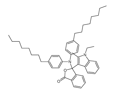 3-(1-ethyl-2-methyl-3-indolyl)-3-[N,N-bis-(4-octylphenyl)amino]phthalide Structure
