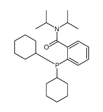 2-dicyclohexylphosphanyl-N,N-di(propan-2-yl)benzamide结构式