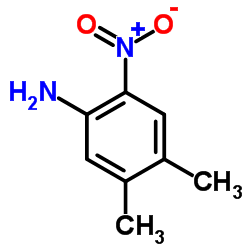 4,5-二甲基-2-硝基苯胺结构式