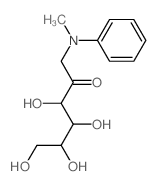 3,4,5,6-tetrahydroxy-1-(methyl-phenyl-amino)hexan-2-one结构式