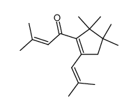 3-methyl-1-[4,4,5,5-tetramethyl-2-(2-methyl-propenyl)-cyclopent-1-enyl]-but-2-en-1-one Structure