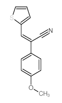 2-(4-methoxyphenyl)-3-thiophen-2-yl-prop-2-enenitrile Structure