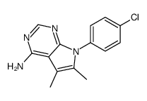 7-(4-CHLOROPHENYL)-5,6-DIMETHYL-7H-PYRROLO[2,3-D]PYRIMIDIN-4-AMINE structure