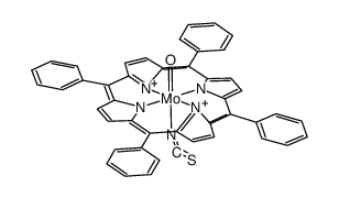 {oxomolybdenum(V) tetraphenylporphyrine(NCS)} Structure
