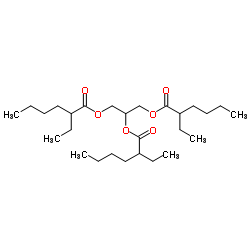 Glyceryl tri(2-ethylhexanoate) structure